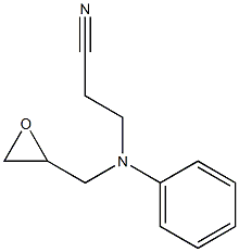 3-[(oxiran-2-ylmethyl)(phenyl)amino]propanenitrile 化学構造式