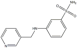3-[(pyridin-3-ylmethyl)amino]benzene-1-sulfonamide Struktur