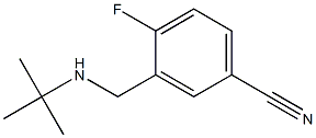 3-[(tert-butylamino)methyl]-4-fluorobenzonitrile 化学構造式