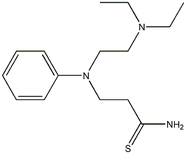 3-[[2-(diethylamino)ethyl](phenyl)amino]propanethioamide 化学構造式