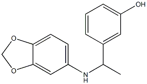 3-[1-(2H-1,3-benzodioxol-5-ylamino)ethyl]phenol Structure
