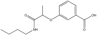 3-[1-(butylcarbamoyl)ethoxy]benzoic acid Structure