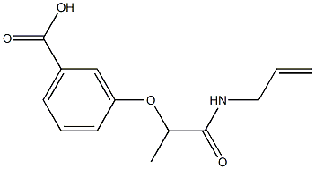 3-[1-(prop-2-en-1-ylcarbamoyl)ethoxy]benzoic acid,,结构式