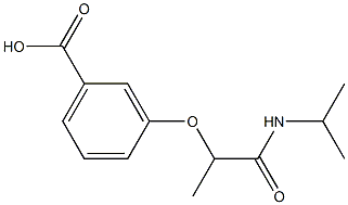 3-[1-(propan-2-ylcarbamoyl)ethoxy]benzoic acid 结构式