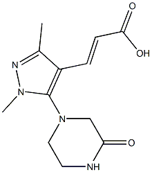 3-[1,3-dimethyl-5-(3-oxopiperazin-1-yl)-1H-pyrazol-4-yl]prop-2-enoic acid|