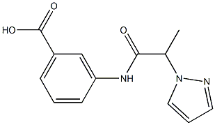 3-[2-(1H-pyrazol-1-yl)propanamido]benzoic acid|