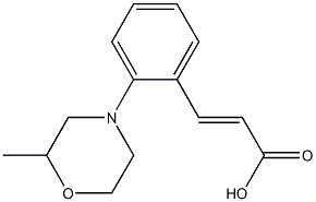 3-[2-(2-methylmorpholin-4-yl)phenyl]prop-2-enoic acid Struktur