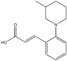 3-[2-(3-methylpiperidin-1-yl)phenyl]prop-2-enoic acid Struktur