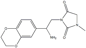 3-[2-amino-2-(2,3-dihydro-1,4-benzodioxin-6-yl)ethyl]-1-methylimidazolidine-2,4-dione Structure