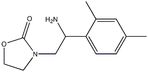 3-[2-amino-2-(2,4-dimethylphenyl)ethyl]-1,3-oxazolidin-2-one Struktur