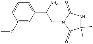 3-[2-amino-2-(3-methoxyphenyl)ethyl]-5,5-dimethylimidazolidine-2,4-dione Structure