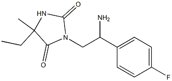 3-[2-amino-2-(4-fluorophenyl)ethyl]-5-ethyl-5-methylimidazolidine-2,4-dione Structure