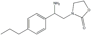 3-[2-amino-2-(4-propylphenyl)ethyl]-1,3-oxazolidin-2-one 结构式