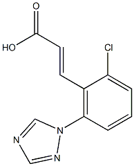 3-[2-chloro-6-(1H-1,2,4-triazol-1-yl)phenyl]prop-2-enoic acid 结构式