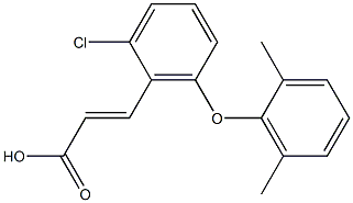 3-[2-chloro-6-(2,6-dimethylphenoxy)phenyl]prop-2-enoic acid Struktur