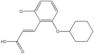 3-[2-chloro-6-(cyclohexyloxy)phenyl]prop-2-enoic acid,,结构式