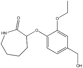 3-[2-ethoxy-4-(hydroxymethyl)phenoxy]azepan-2-one,,结构式