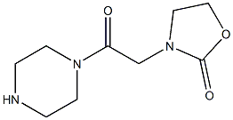3-[2-oxo-2-(piperazin-1-yl)ethyl]-1,3-oxazolidin-2-one Struktur