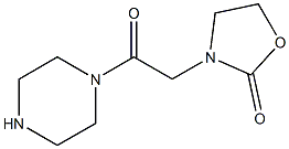 3-[2-oxo-2-(piperazin-1-yl)ethyl]-1,3-oxazolidin-2-one 结构式