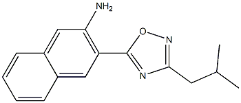 3-[3-(2-methylpropyl)-1,2,4-oxadiazol-5-yl]naphthalen-2-amine,,结构式