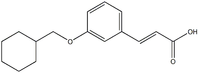 3-[3-(cyclohexylmethoxy)phenyl]prop-2-enoic acid,,结构式