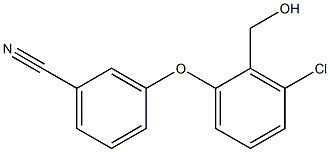 3-[3-chloro-2-(hydroxymethyl)phenoxy]benzonitrile,,结构式