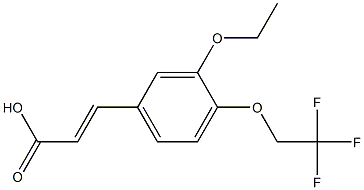 3-[3-ethoxy-4-(2,2,2-trifluoroethoxy)phenyl]prop-2-enoic acid 化学構造式