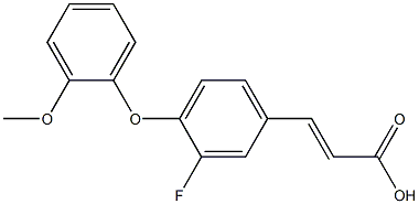 3-[3-fluoro-4-(2-methoxyphenoxy)phenyl]prop-2-enoic acid Struktur