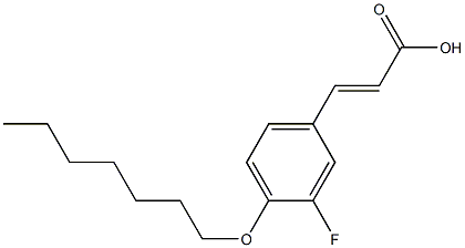 3-[3-fluoro-4-(heptyloxy)phenyl]prop-2-enoic acid Structure