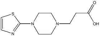 3-[4-(1,3-thiazol-2-yl)piperazin-1-yl]propanoic acid,,结构式