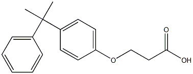 3-[4-(1-methyl-1-phenylethyl)phenoxy]propanoic acid 化学構造式