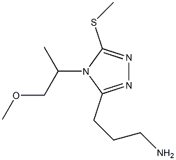 3-[4-(2-methoxy-1-methylethyl)-5-(methylthio)-4H-1,2,4-triazol-3-yl]propan-1-amine Structure