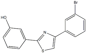 3-[4-(3-bromophenyl)-1,3-thiazol-2-yl]phenol,,结构式