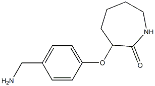 3-[4-(aminomethyl)phenoxy]azepan-2-one Struktur