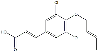 3-[4-(but-2-en-1-yloxy)-3-chloro-5-methoxyphenyl]prop-2-enoic acid 结构式