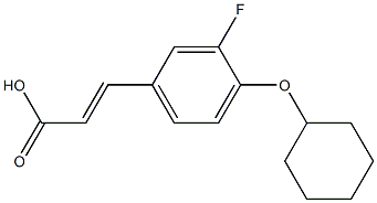 3-[4-(cyclohexyloxy)-3-fluorophenyl]prop-2-enoic acid,,结构式