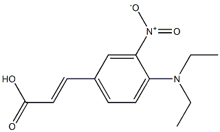 3-[4-(diethylamino)-3-nitrophenyl]prop-2-enoic acid,,结构式