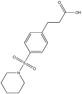 3-[4-(piperidine-1-sulfonyl)phenyl]propanoic acid Structure