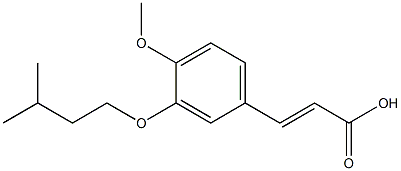3-[4-methoxy-3-(3-methylbutoxy)phenyl]prop-2-enoic acid,,结构式