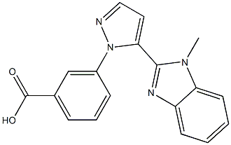  3-[5-(1-methyl-1H-benzimidazol-2-yl)-1H-pyrazol-1-yl]benzoic acid