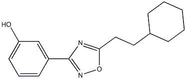 3-[5-(2-cyclohexylethyl)-1,2,4-oxadiazol-3-yl]phenol 结构式