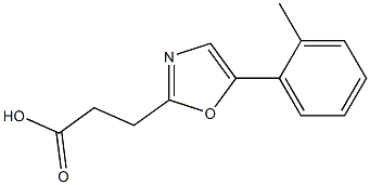 3-[5-(2-methylphenyl)-1,3-oxazol-2-yl]propanoic acid 结构式