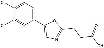 3-[5-(3,4-dichlorophenyl)-1,3-oxazol-2-yl]propanoic acid Structure