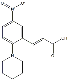 3-[5-nitro-2-(piperidin-1-yl)phenyl]prop-2-enoic acid Structure