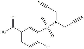 3-[bis(cyanomethyl)sulfamoyl]-4-fluorobenzoic acid