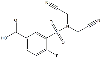  3-[bis(cyanomethyl)sulfamoyl]-4-fluorobenzoic acid