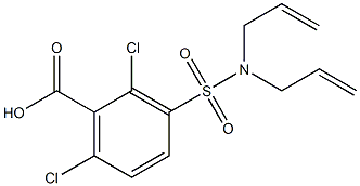 3-[bis(prop-2-en-1-yl)sulfamoyl]-2,6-dichlorobenzoic acid 结构式