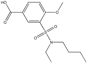 3-[butyl(ethyl)sulfamoyl]-4-methoxybenzoic acid 化学構造式