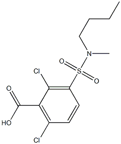 3-[butyl(methyl)sulfamoyl]-2,6-dichlorobenzoic acid Structure