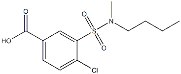 3-[butyl(methyl)sulfamoyl]-4-chlorobenzoic acid,,结构式